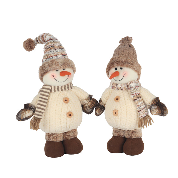 Christmas Standing Plush Snowman Figurine | 40cm, Assorted Designs