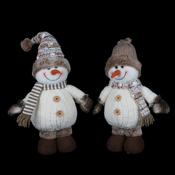 Christmas Standing Plush Snowman Figurine | 40cm, Assorted Designs