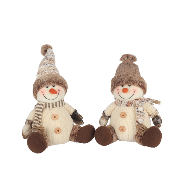 Christmas Shelf Sitter Snowman Decoration | Assorted Designs, 30 cm