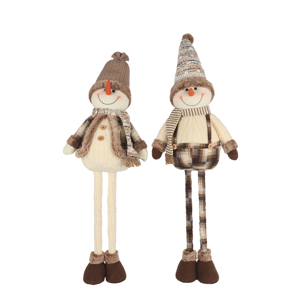 Christmas Snowman Figure with Extendable Legs | 71-96cm, Assorted Designs