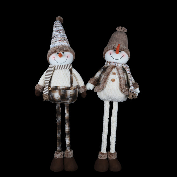 Christmas Snowman Figure with Extendable Legs | 71-96cm, Assorted Designs