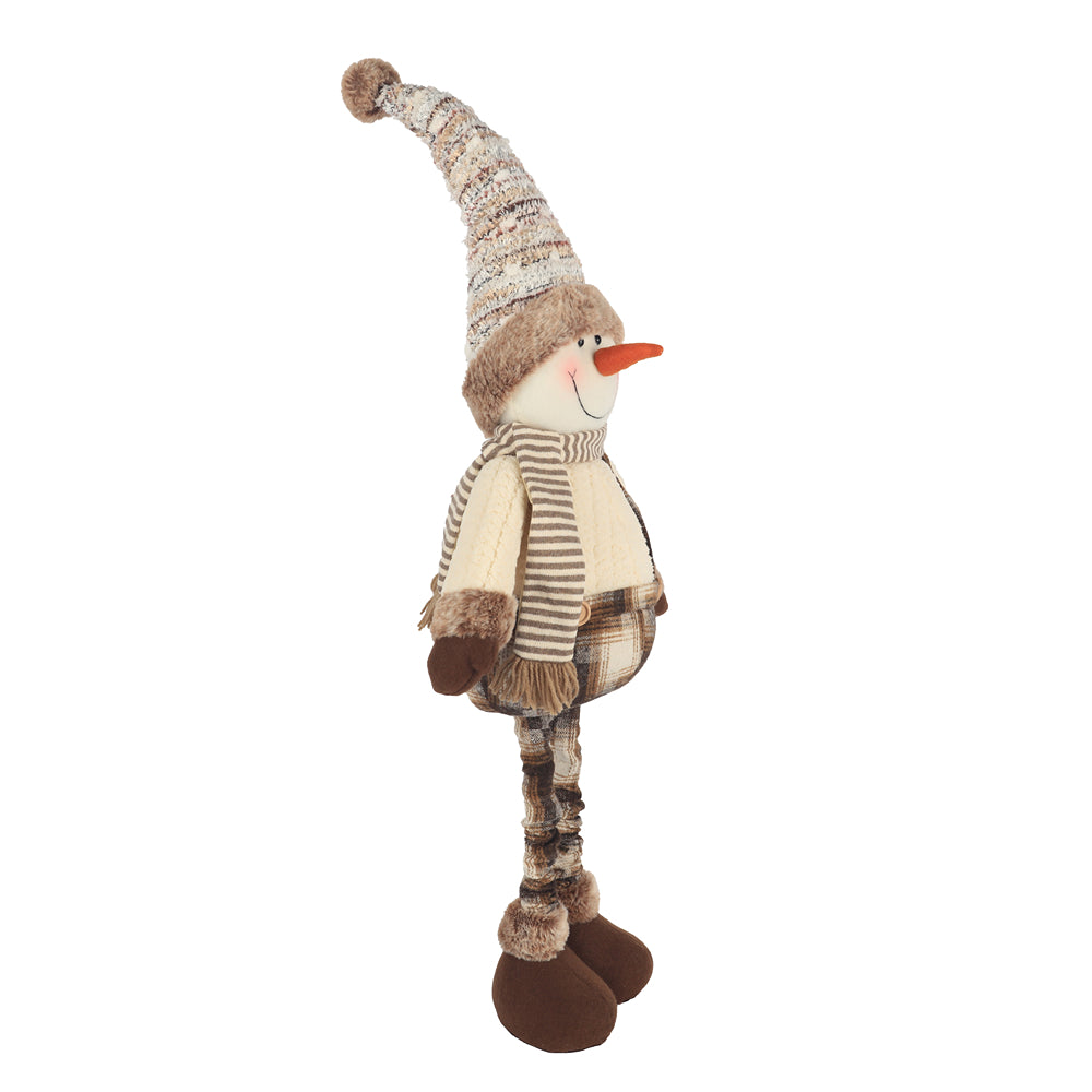 Christmas Snowman Figure with Extendable Legs | 71-96cm, Assorted Designs