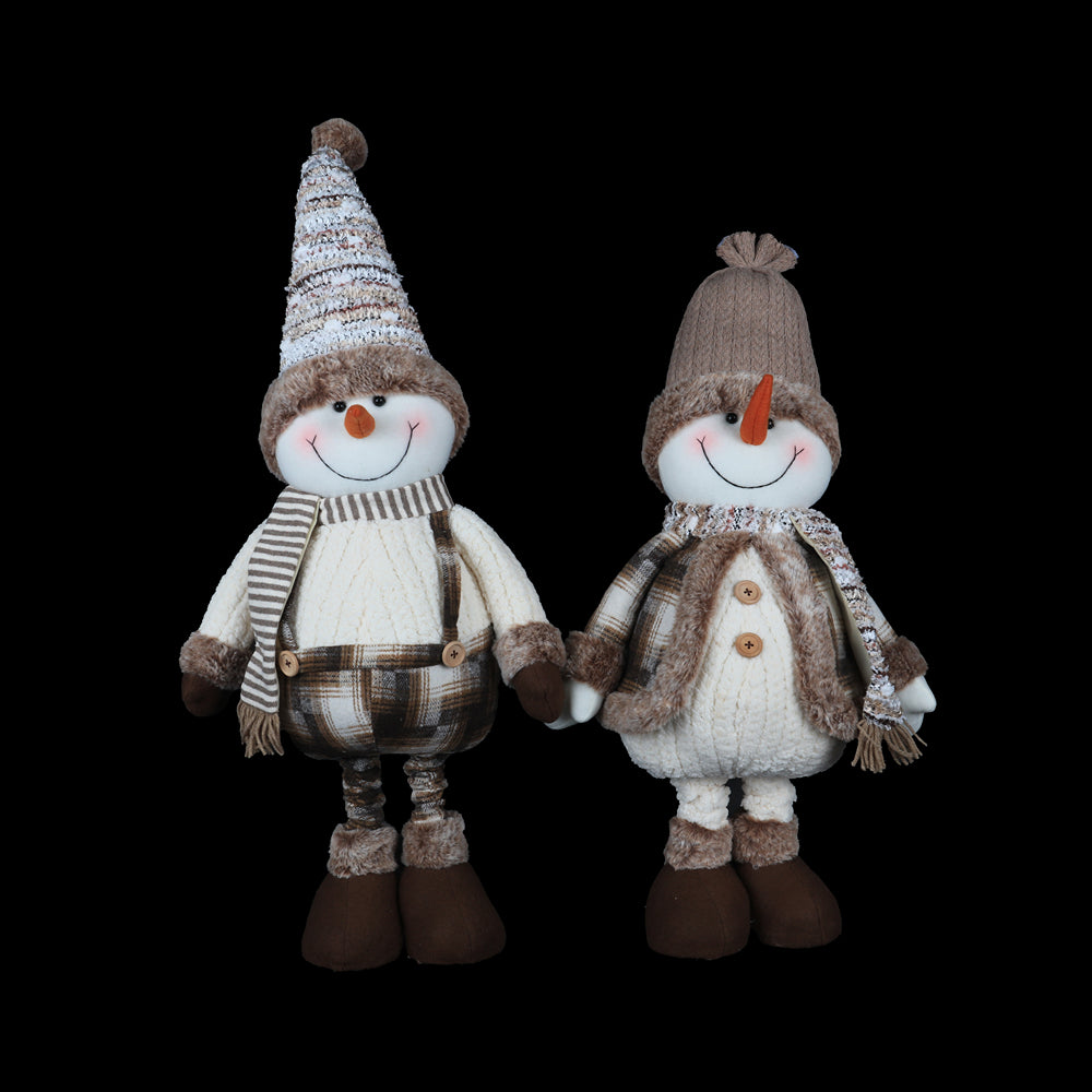 Christmas Snowman Figure with Extendable Legs | 71-96cm, Assorted Designs