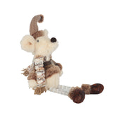 Christmas Sitting Mouse Ornament with Beaded Legs | 38cm, Assorted Designs