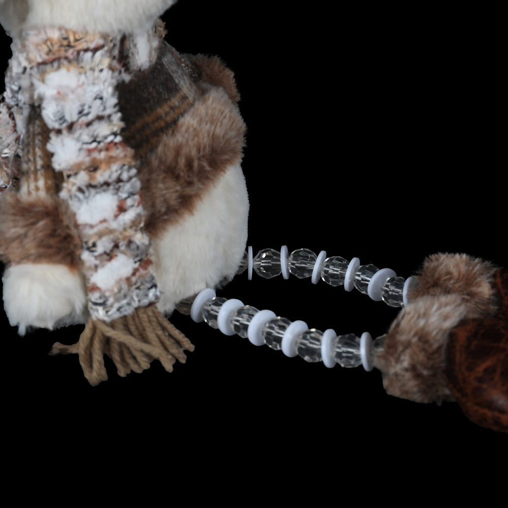 Christmas Sitting Mouse Ornament with Beaded Legs | 38cm, Assorted Designs