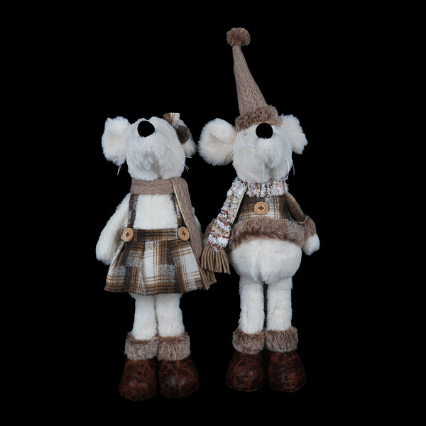 Christmas Standing Plush Mice Figurines | 40 cm, Assorted Designs