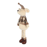 Christmas Mouse Figurine with Extendable Legs | 106cm, Assorted Colours