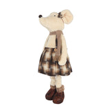 Christmas Mouse Figurine with Extendable Legs | 106cm, Assorted Colours