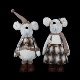 Christmas Mouse Figurine with Extendable Legs | 106cm, Assorted Colours