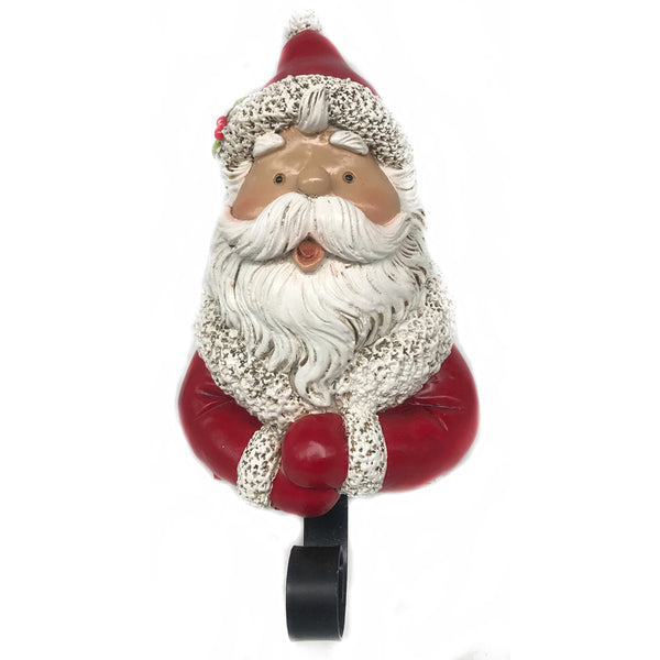 Christmas 13cm Santa Stocking Holder Clip Stand | Hand-Painted, Assorted Designs