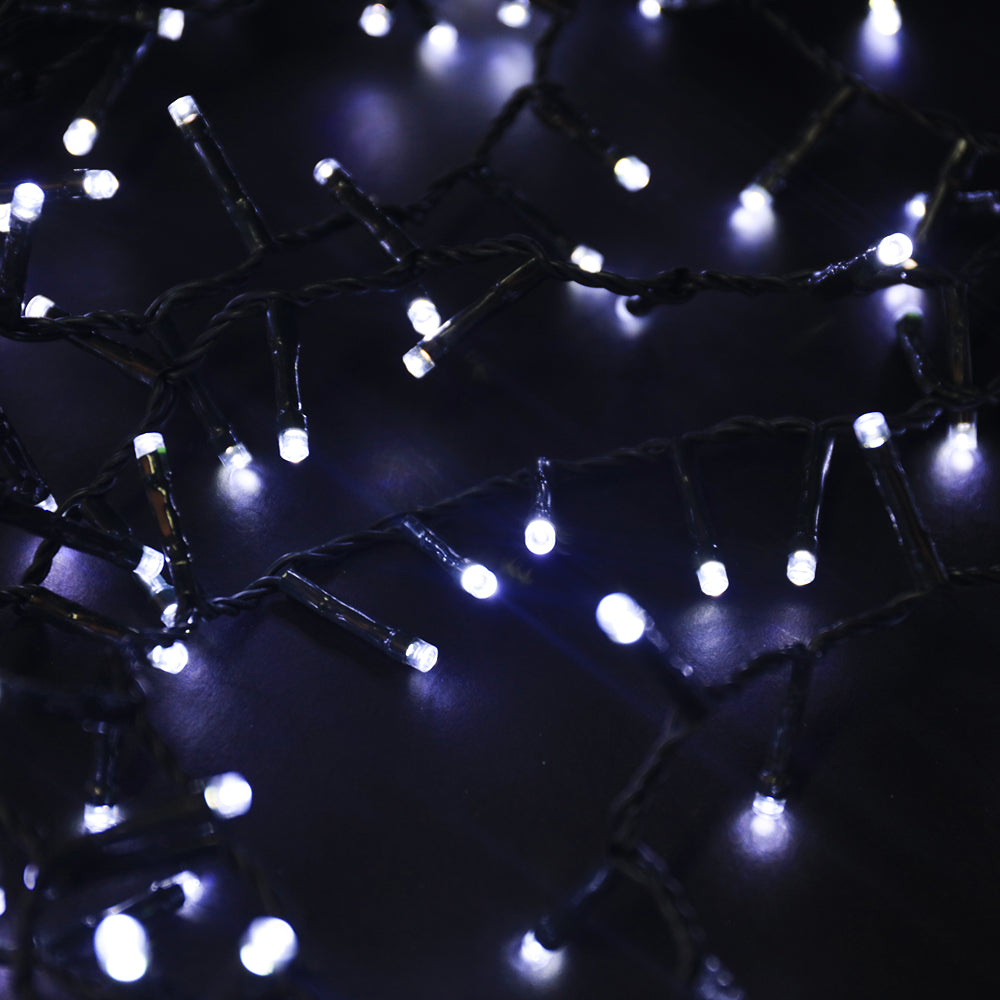 Christmas Ultra Bright Cool White LED String Lights | 1000 LEDs, Twisted Cord