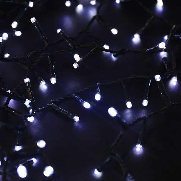 Christmas Ultra Bright Cool White LED String Lights | 1000 LEDs, Twisted Cord