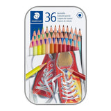 Staedtler Coloured Pencils | Pack of 36, Assorted Colours, Storage Tin