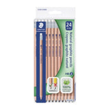 Staedtler Natural Pencils 24 Pack | Plain Wood Finish