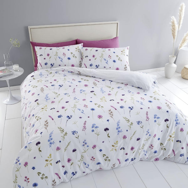 Catherine Lansfield Countryside Floral Reversible  Quilt Set | Double