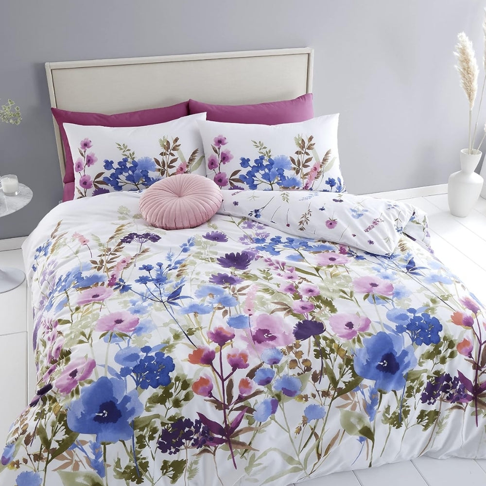 Catherine Lansfield Countryside Floral Reversible  Quilt Set | King