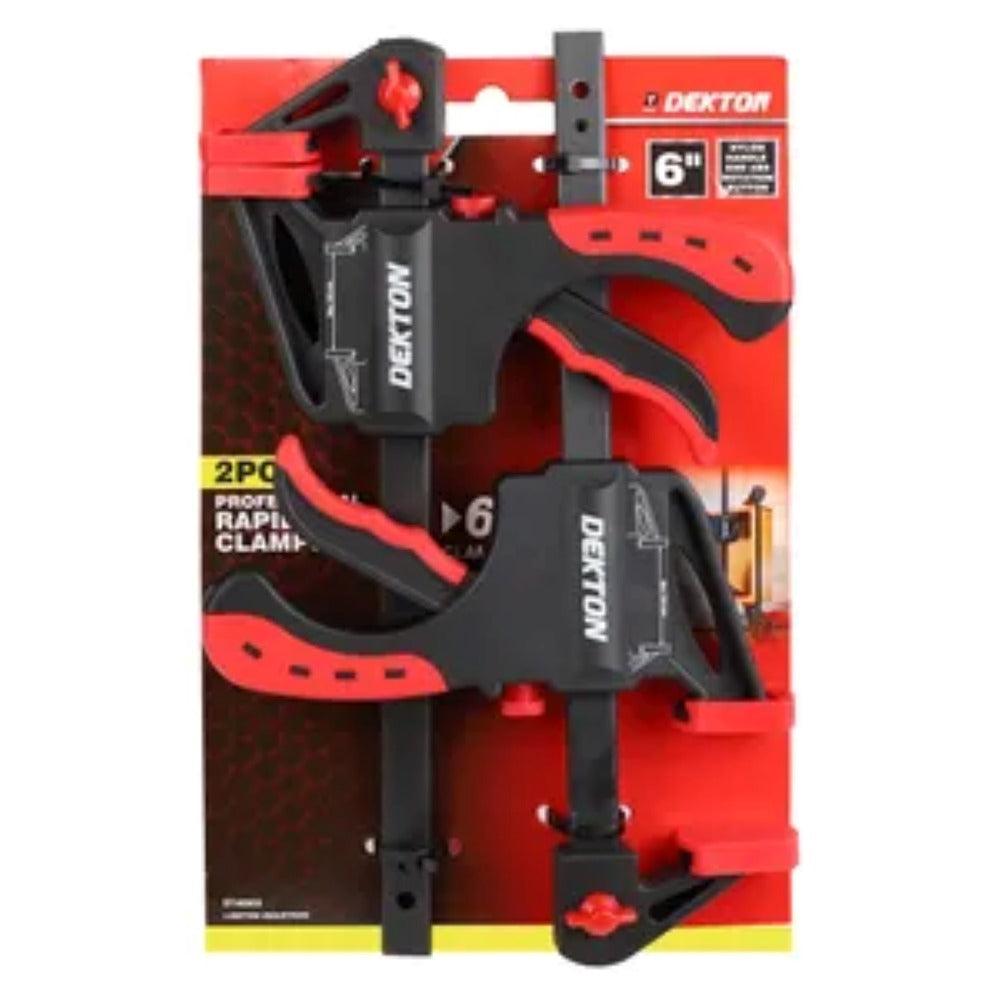 Dekton Professional 6'' Rapid Clamp Set | Quick-Release, One-Handed Operation