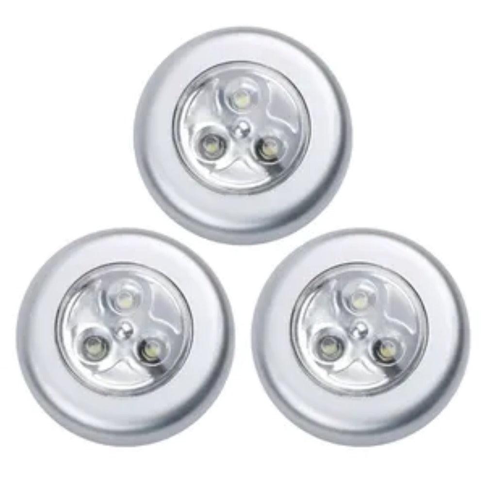 Dekton Silver LED Disc Lights | Pro Touch Light 3pc Set