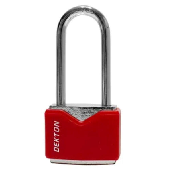 Dekton Vibrant Red Covered Steel Padlock | 40mm