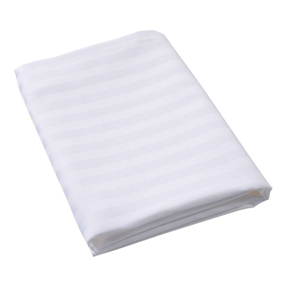 Satin Stripe Pillow Case 4 Pack | Soft White Cotton Blend