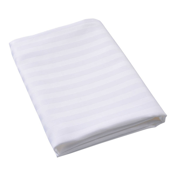 Satin Stripe Pillow Case 4 Pack | Soft White Cotton Blend