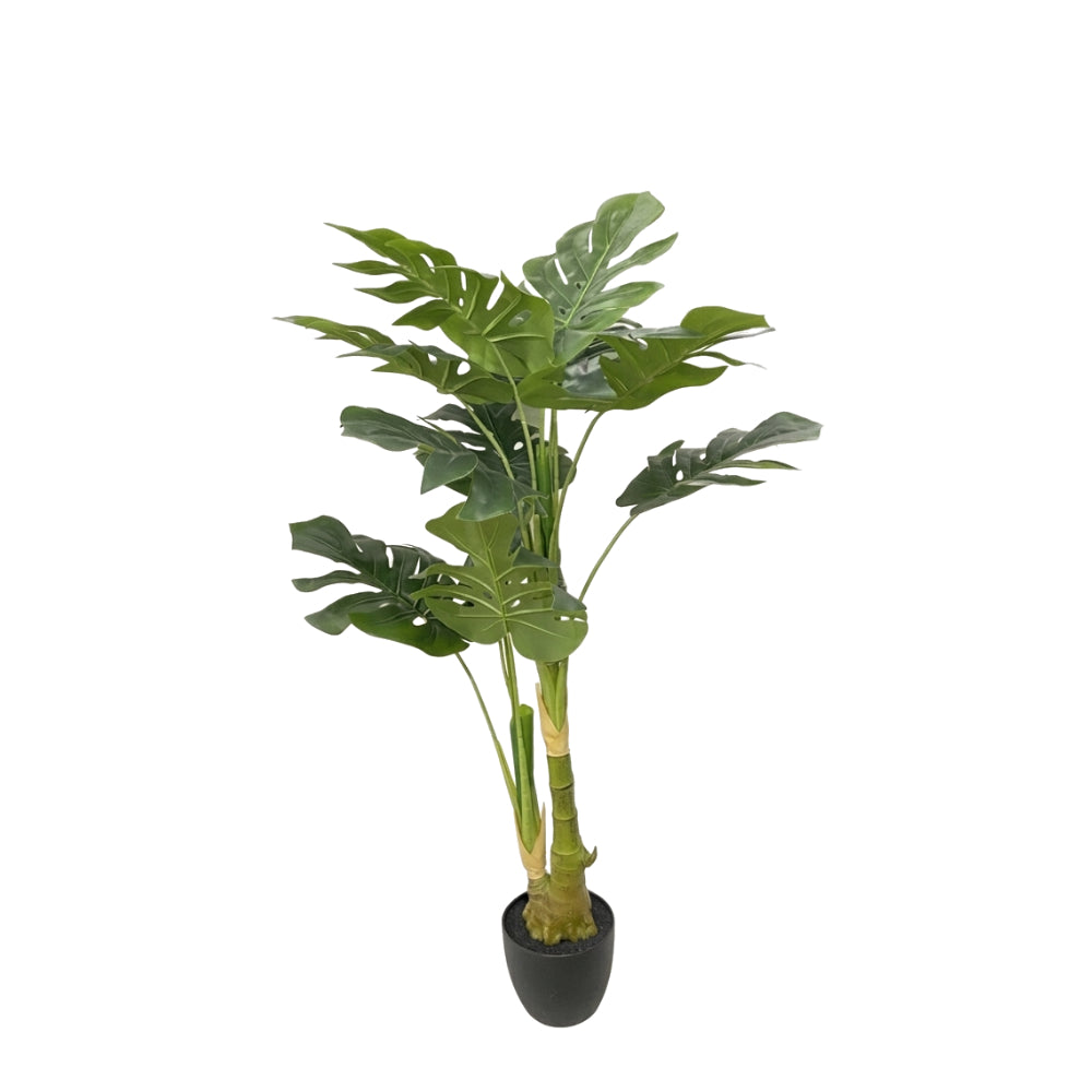 Faux Monstera Tree w Moss 100cm | Realistic Indoor Plant