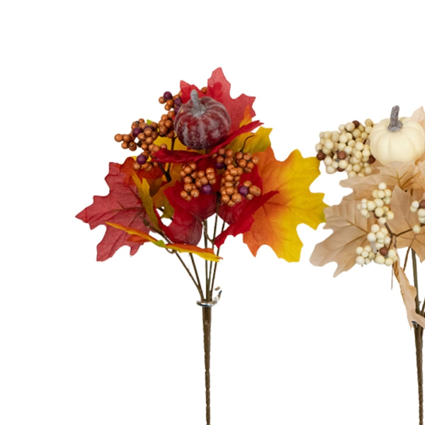 Florelle Autumn Pumpkin Bush Picks | Set of 3