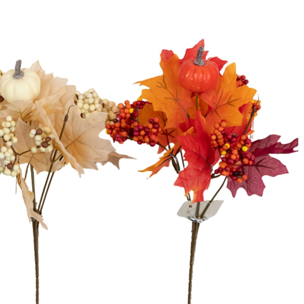 Florelle Autumn Pumpkin Bush Picks | Set of 3