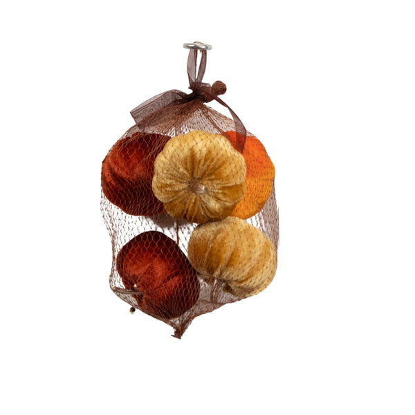 Florelle Velvet Pumpkins Set | Autumn Colors