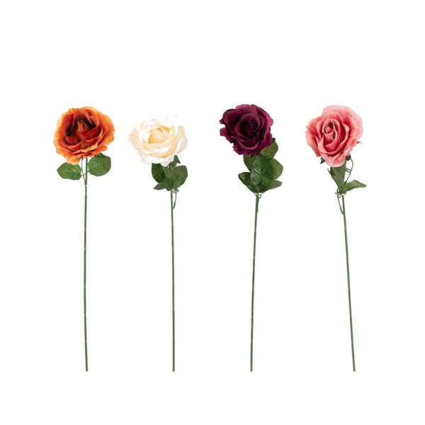 Single Rose Stem | 4 Assorted Designs