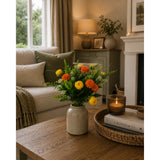 Mini Ranunculus and Pom Artificial Flower Bouquet - 2 Assorted Designs