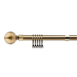 Antique Brass Curtain Pole - Adjustable - 180-340cm