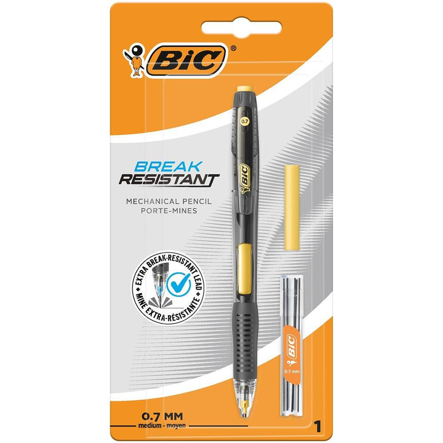 BIC Break Resistant Mechanical Pencil - 0.7mm Black Yellow