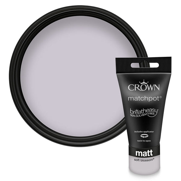 Crown Paint Soft Blossom Matt Emulsion Paint Tester | 40ml, Breatheasy