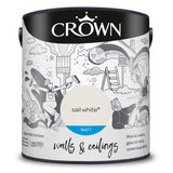 Crown Paint Sail White Matt Emulsion Paint | 2.5L, Breatheasy