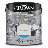 Crown Paint Spotlight Matt Wall & Ceiling Paint | 2.5L, Breatheasy