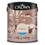 Crown Paint Wheatgrass Matt Wall & Ceiling Paint | 5L, Breatheasy