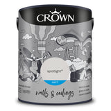 Crown Paint Spotlight Matt Interior Wall and Ceiling Paint | 5L, Breatheasy