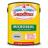 Sandtex Microseal Smooth Gravel Masonry Paint | Exterior, 5L, 15 Year Durability