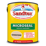 Sandtex Microseal Smooth Masonry Paint Sandstone | 5L, Exterior