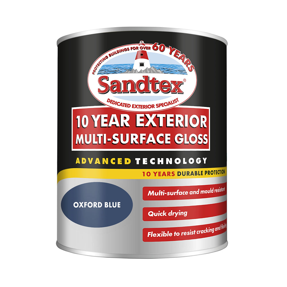 Sandtex Multi Surface Exterior Gloss Paint Oxford Blue | 750ml