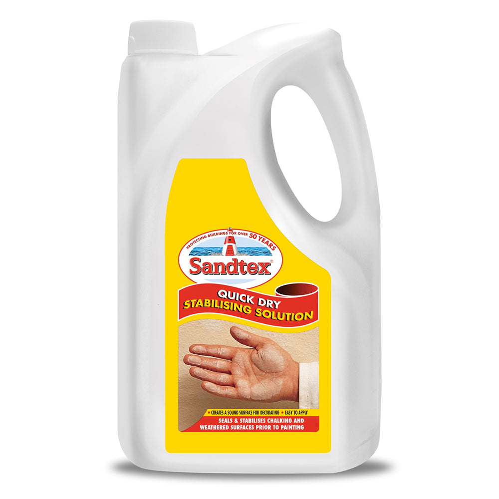 Sandtex Quick Dry Clear Stabilising Solution | 2.5L, for Weathered Surfaces