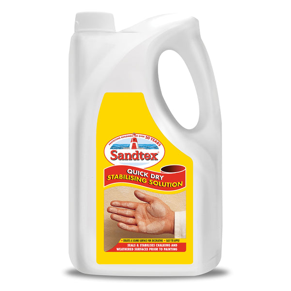 Sandtex Quick Dry Clear Stabilising Solution | 2.5L, for Weathered Surfaces