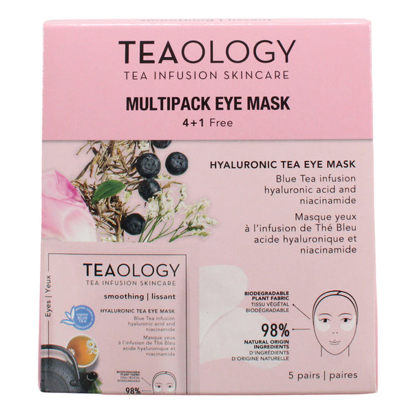 Teaology Hyaluronic Tea Eye Mask Multipack | 5 Pairs + 1 Free