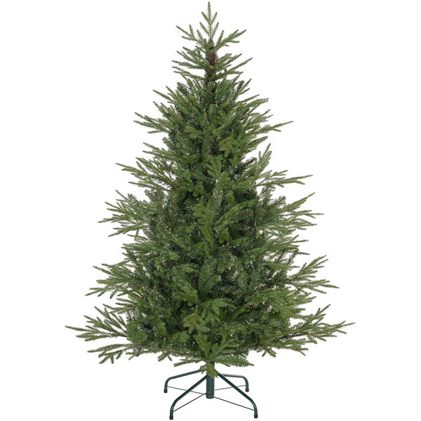 Christmas Drop Hinge Artificial Christmas Tree | 7ft, Metal Stand, Rubber Feet
