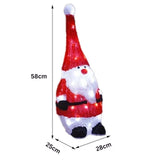 Christmas LED Acrylic Santa Light Up Figure | 58cm, 50 White LEDs