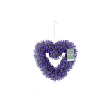 Rowan Artificial Lavender Heart Wreath | Purple, Hanging Chain