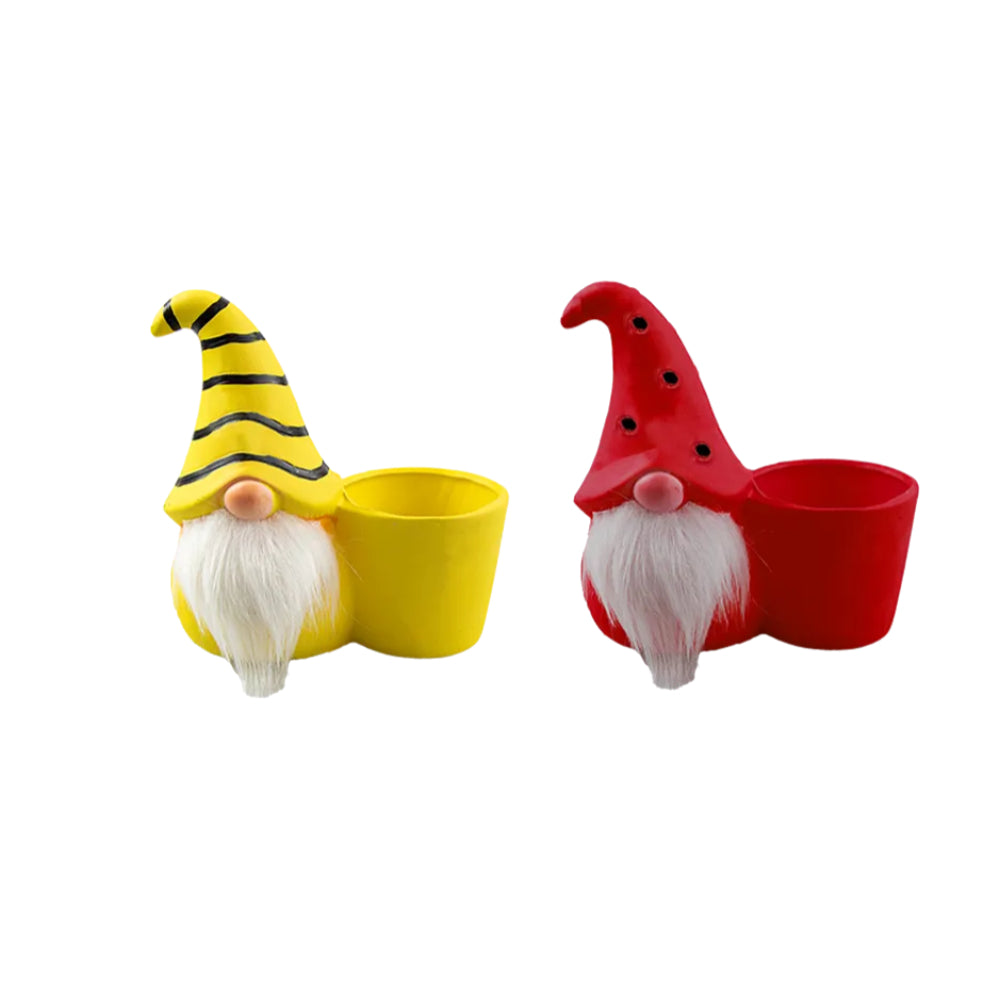 Rowan Ceramic Gnome Planter Pot | Assorted Colours and Hat Designs