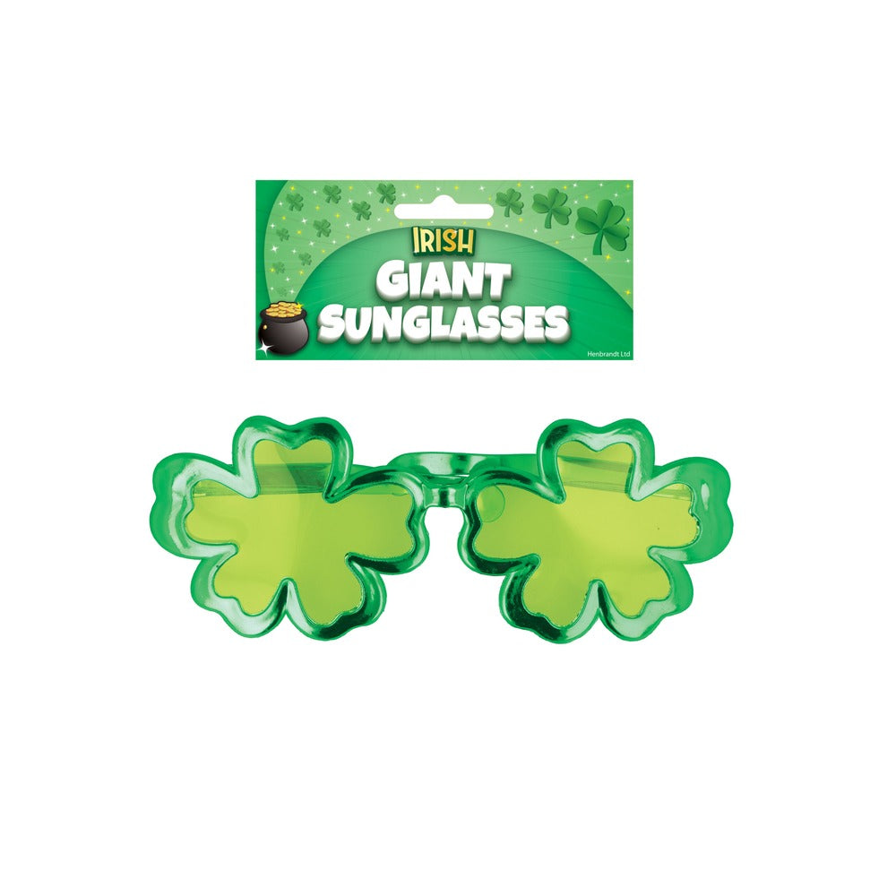 Giant Shamrock Glasses | 28cm Novelty St Patrick’s Accessory