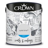 Crown Paint Quiet Time Matt Emulsion Paint | 2.5L, Walls and Ceilings, Low Odour